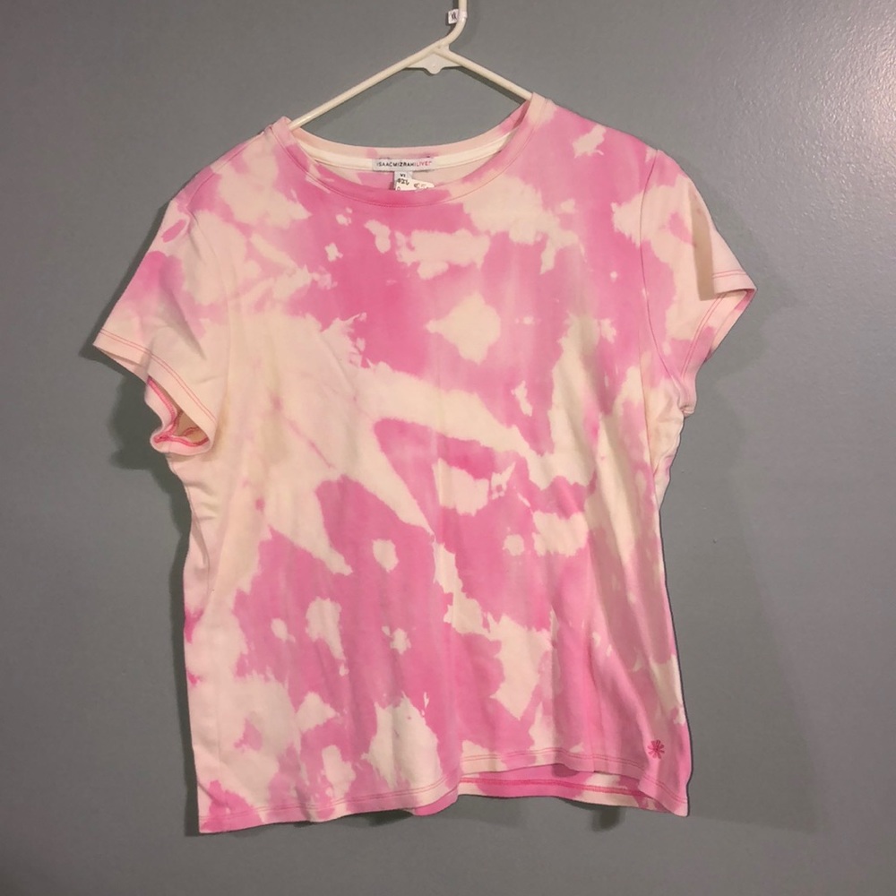 Pink tie-dye T-shirt
